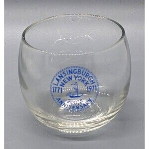 Roly Poly Glass Lansingburgh NY New York 200th Anniversary  1771-1971